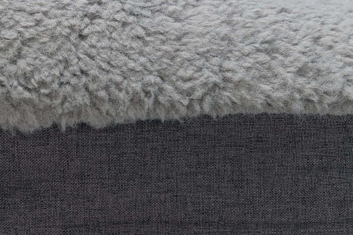 Beeztees memory foam ligbed yura - hondenkussen - grijs - 120x80x15cm