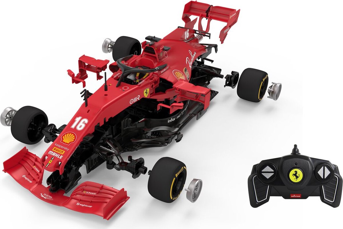 Rastar ferrari f1 - rood - 1:16 rc 2,4ghz - r c assembly model kit - bouwpakket - formule 1 - officieel gelicentieerd ferrari