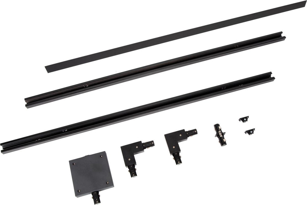 Lucide track starterset - 1-fase railsysteem railverlichting - 2 meter - zwart
