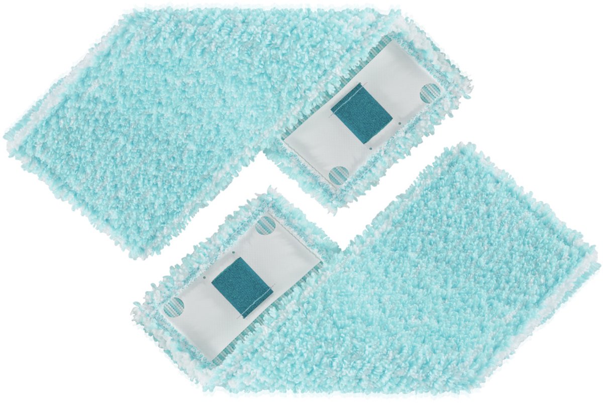 Leifheit clean twist powerclean vloerwisser overtrek - klittenband - 33 cm - super soft - 2 stuks