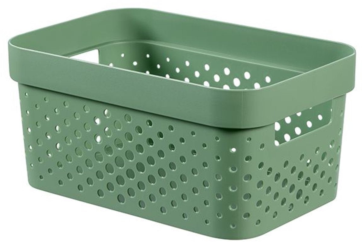Curver infinity recycled box 4,5l dots groen