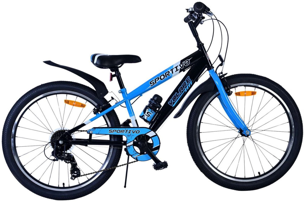 Volare sportivo kinderfiets - jongens - 24 inch - 7 versnellingen - zwart blauw