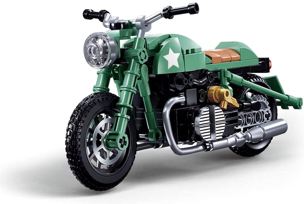 Sluban modelbricks motorfiets r75 bouwspeelgoed – constructiespeelgoed motor modelbouw – bouwdoos met 215 bouwstenen – m38-b1133 – vanaf 10 jaar