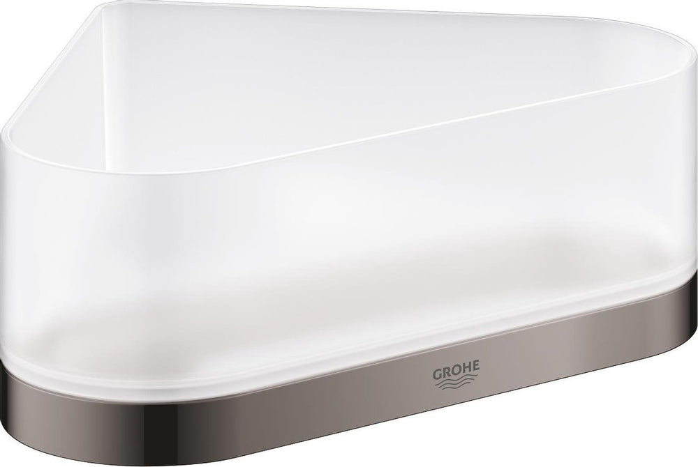 Grohe selection hoek douchetray met houder - hard graphite (donker grijs) - 41038a00