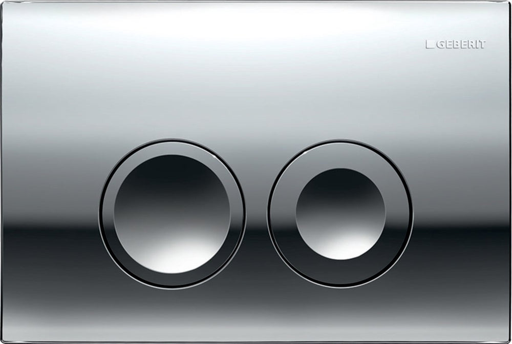 Geberit delta25 bedieningsplaat - 2-toets spoeling - ronde knoppen - dualflush - glans chroom