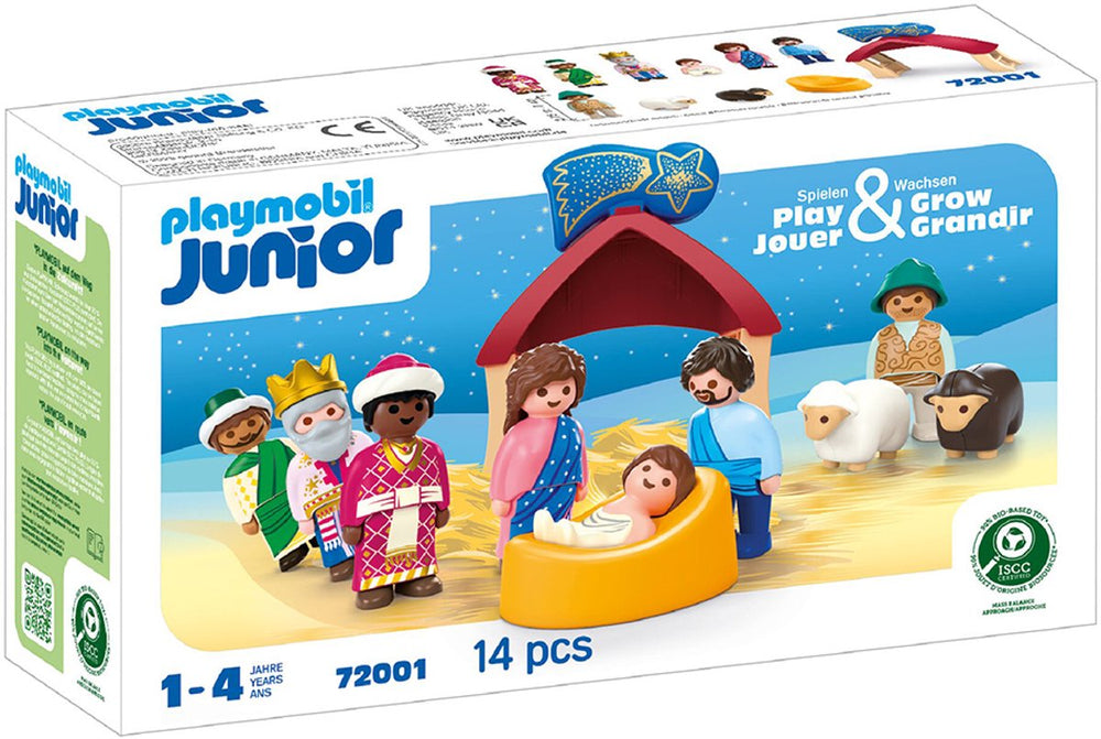 Playmobil junior 72001 kerststal, junior, 14 onderdelen, vanaf 12 maanden