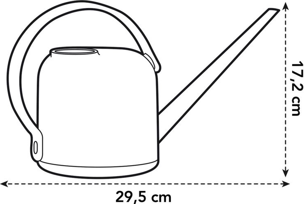 Elho b.for soft gieter 1.7 liter - gieters voor binnen - 100% recyclebaar - l31.3 x b13 x h17.2 cm - steengroen