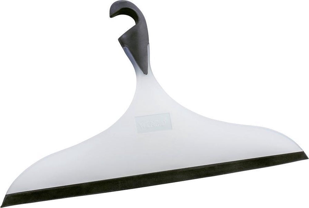 Wenko douchewisser loano xxl wit en zwart kunststof 34cm breed - raamwisser - trekker douche extra breed met ophanghaak