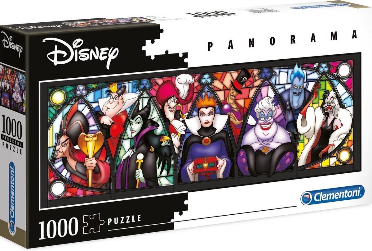Clementoni - puzzel - 1000 stukjes - panorama disney multiprop villages - puzzel voor kinderen en volwassenen
