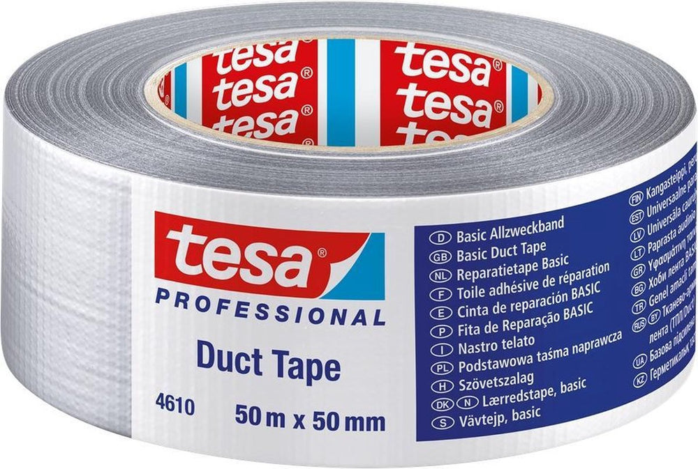Tesa 04610 ducttape - algemeen - zilver - 50mm x 50m