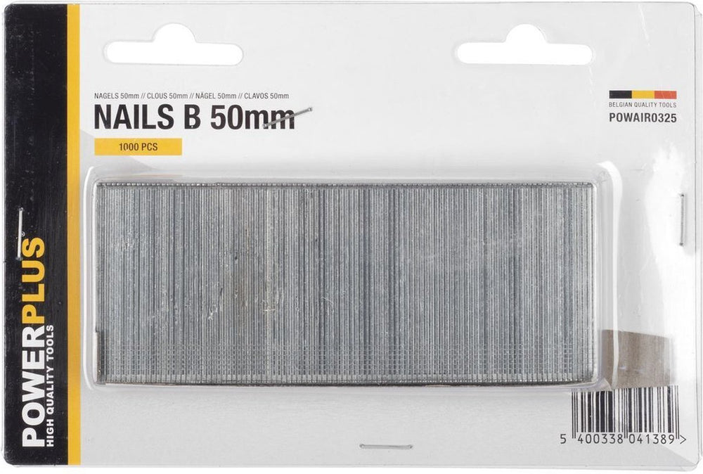 Powerplus powair0325 nieten - voor nietmachine tacker - type b - 50mm - 1000stuks