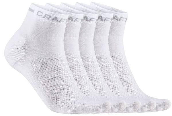 Craft active mid sock 5-pack unisex sportsokken - wit 37-39