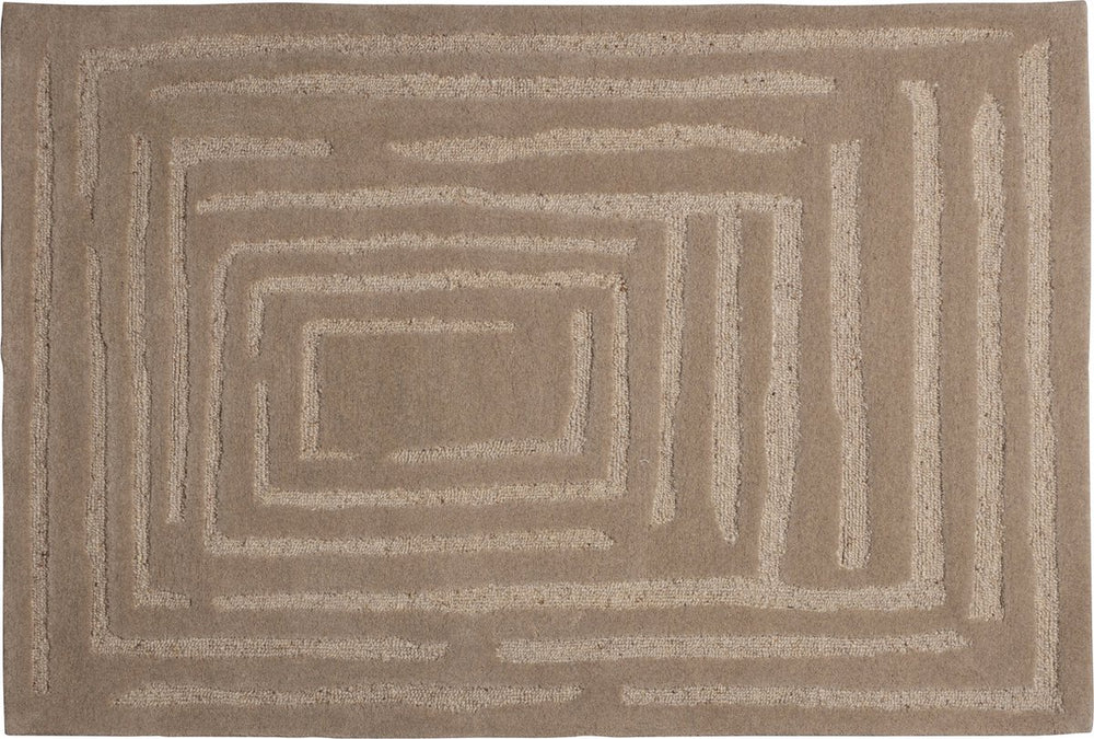 Woood alicia vloerkleed - wol - zand - 170x240