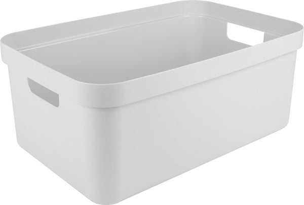 Sunware sigma home opbergbox 45l – 59x39x24,2 cm – wit – bpa-vrij plastic, stapelbaar (deksel apart verkrijgbaar) – stijlvolle opbergmand voor kinderkamer woonkamer