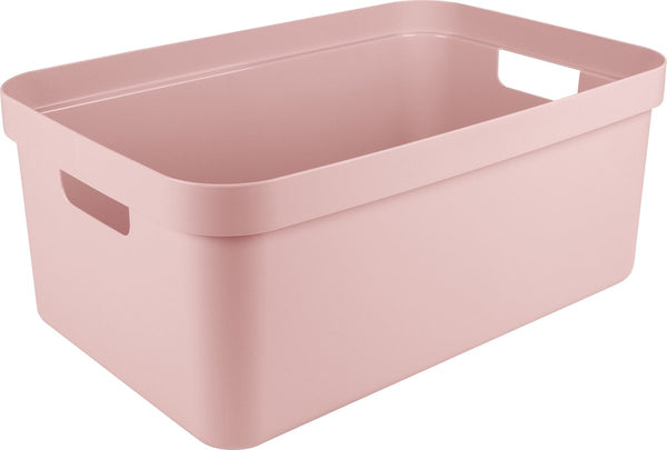 Sunware sigma home opbergbox 45l – 59x39x24,2 cm – roze – bpa-vrij plastic, stapelbaar (deksel apart verkrijgbaar) – stijlvolle opbergmand voor kinderkamer woonkamer