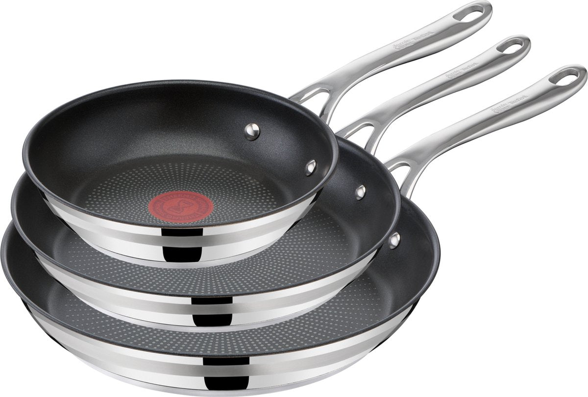 Jamie oliver by tefal cook smart - koekenpannenset - 20 24 28 cm - inductie - pfas-vrij - geschikt voor alle warmtebronnen