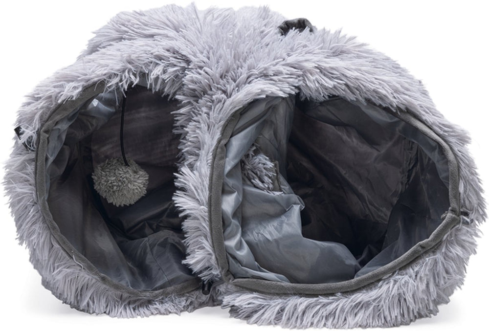 Beeztees kitten nona - kattentunnel - grijs - 90x25x25 cm