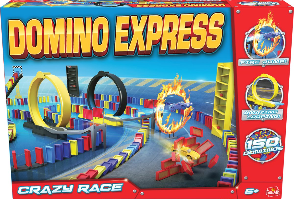 Goliath domino express crazy race - constructiespeelgoed - dominopakket