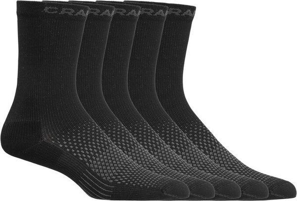 Craft active high sock 5-pack unisex sportsokken - zwart 43-45