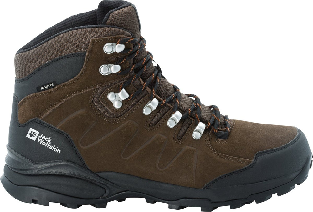 Jack wolfskin refugio texapore mid m heren wandelschoenen - brown phantom - maat 44