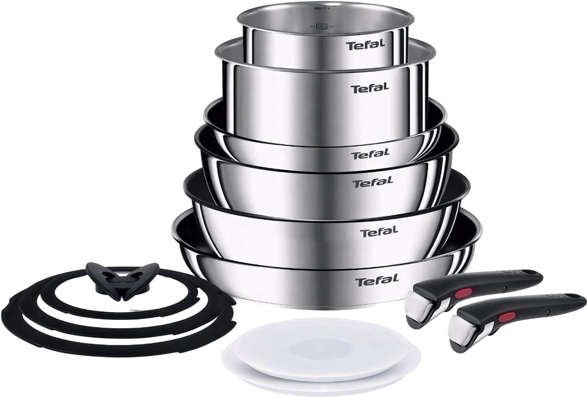 Tefal ingenio emotion pannenset - 13-delig - pannenset inductie - inclusief deksels - rvs - stapelbaar - geschikt voor alle warmtebronnen