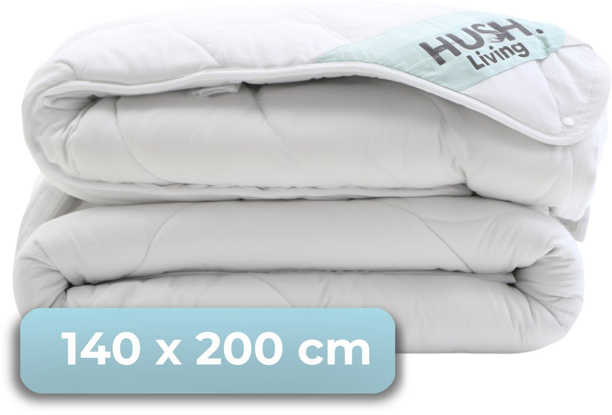 Hush. living hush living - synthetisch dekbed - 4 seizoenen - 140x200 cm - 200 gsm + 300 gsm hoogwaardige polyestervezel - met bevestigingslusjes- zacht en licht
