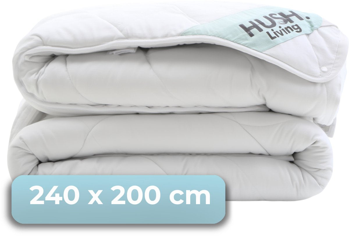 Hush. living hush living - synthetisch dekbed - 4 seizoenen - 240x200 cm - 200 gsm + 300 gsm hoogwaardige polyestervezel - met bevestigingslusjes - zacht en licht