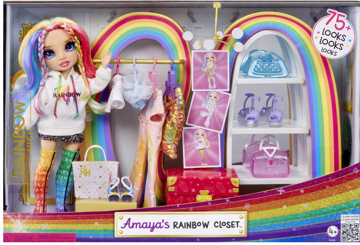 Rainbow high - amaya's rainbow closet playset - kleurrijke opbergoplossing