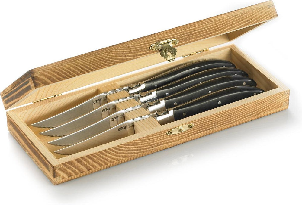 Gefu basco steakmesserset - 4-delig - pakkahout - inclusief luxe houten geschenkbox