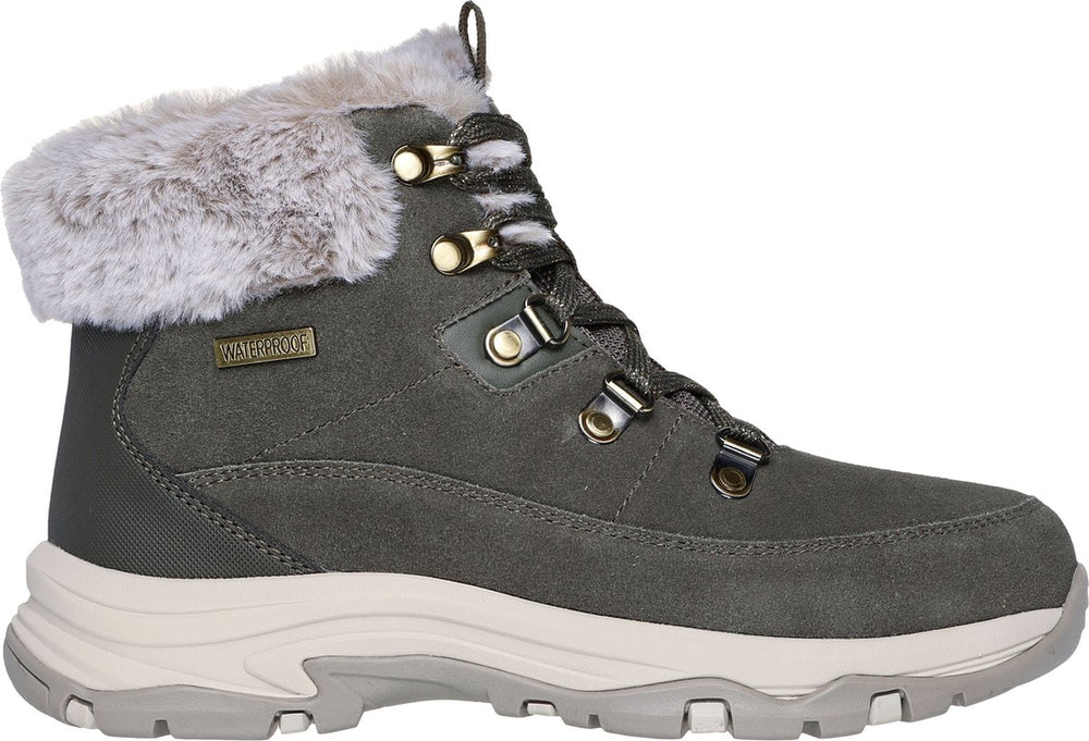 Skechers trego - snow worries dames wandelschoenen - olive