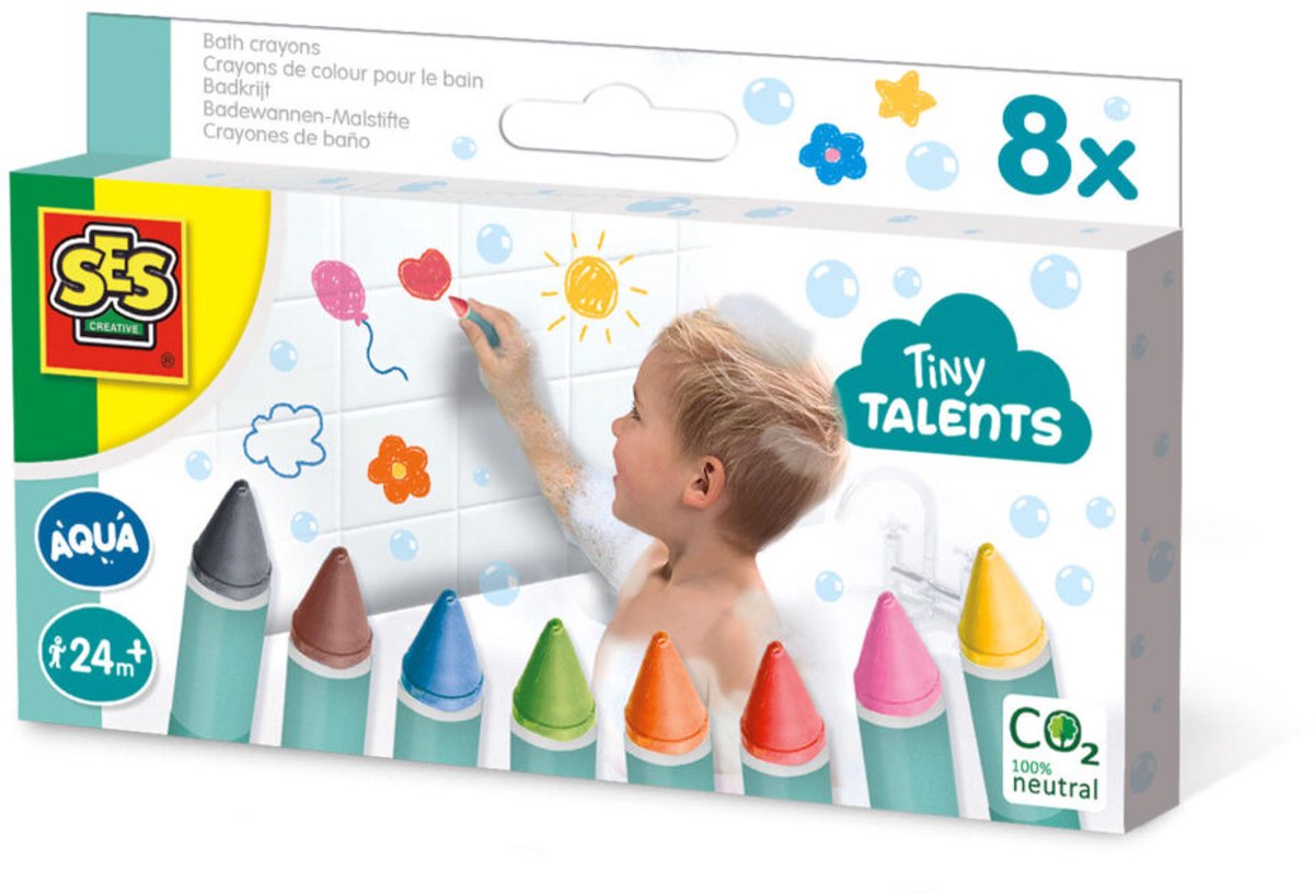 Ses Creative Ses Tiny Talents Bath Crayons - 8 colours