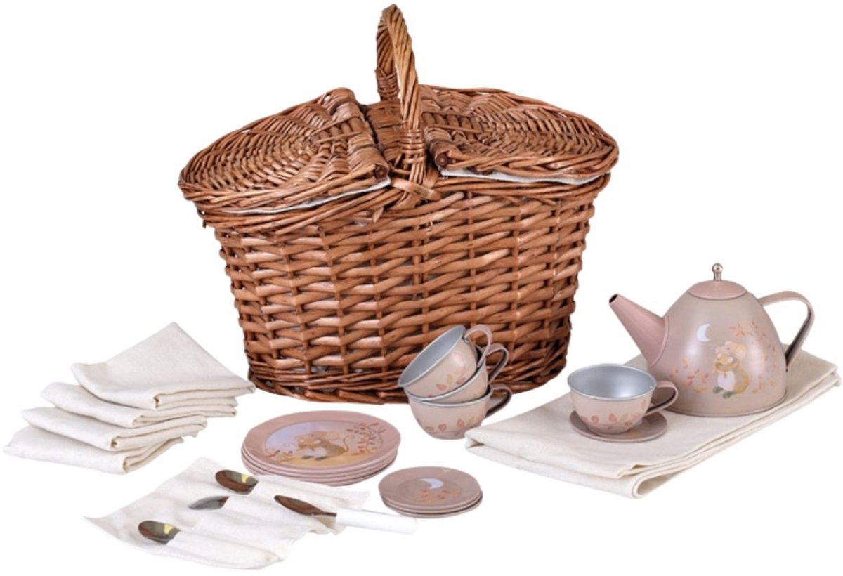 Egmont toys theeservies in rieten mand - muis