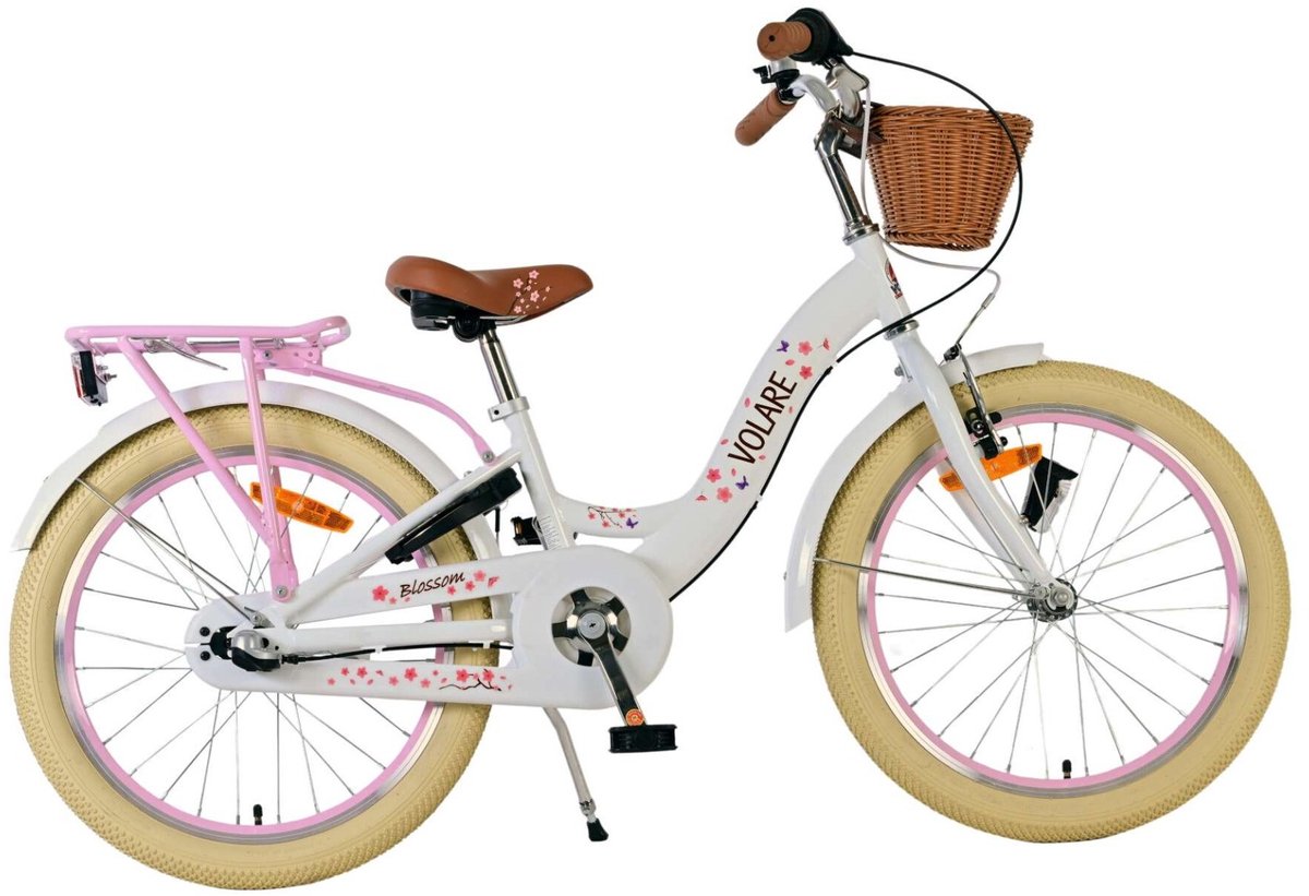 Volare bloesem kinderfiets - meisjes - 20 inch - wit - nexus 3 versnellingen