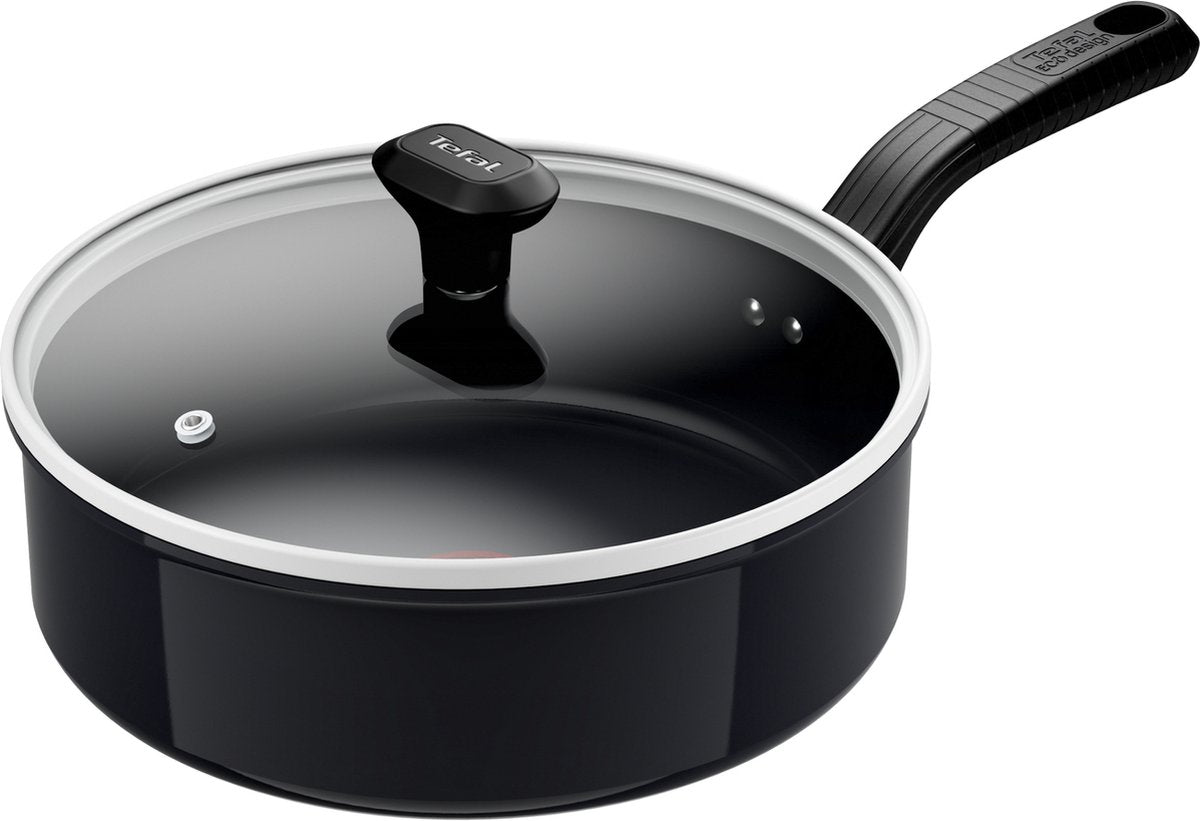 Tefal kookgerei tefal cook change keramische hapjespan 24 cm pfas-vrij met deksel keramische antiaanbaklaag geschikt voor inductie