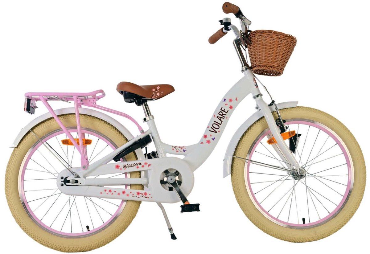Volare bloesem kinderfiets - meisjes - 20 inch - wit