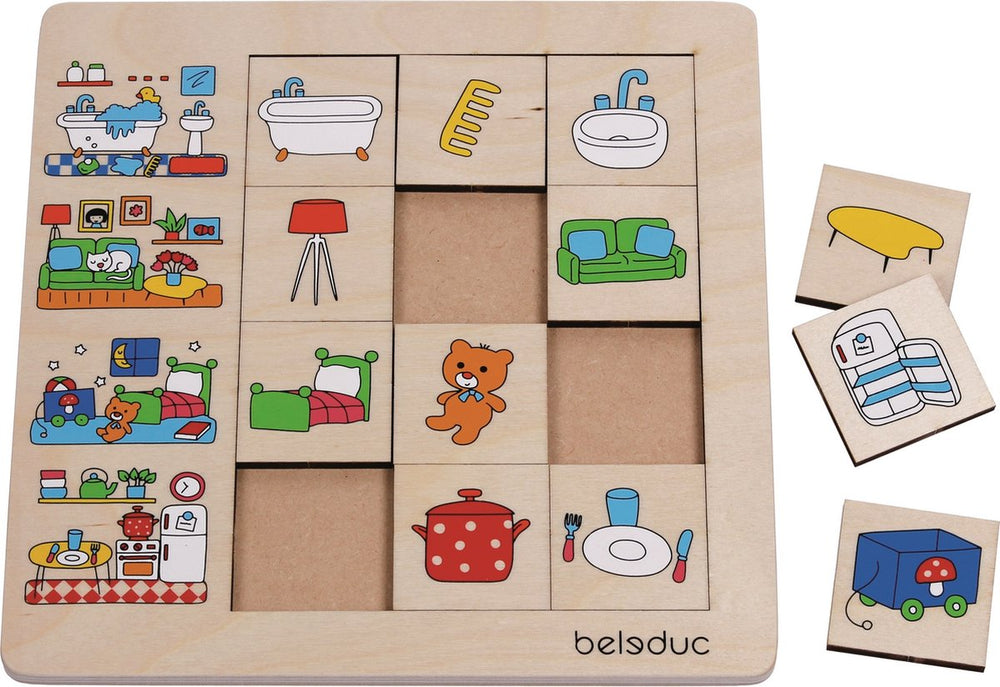 Beleduc puzzel ons huis 12 stukjes 25 cm