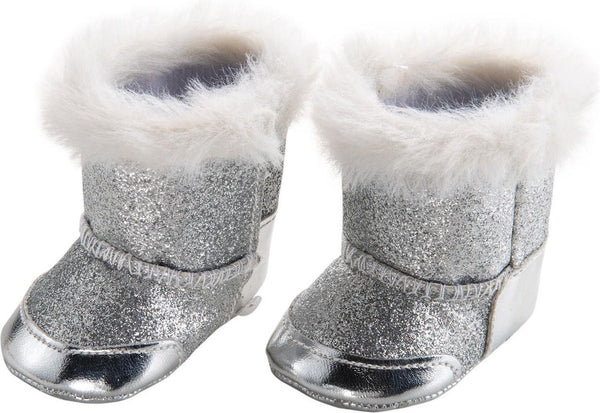 Heless poppenschoenen laarzen 38-45 cm meisjes polyester zilver