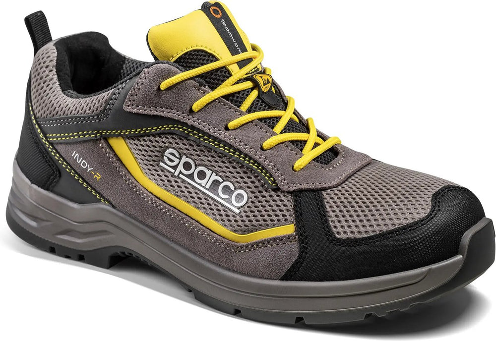 Sparco indy edmonton – veiligheidsschoen s1ps met flexgrip+ zool en ademend mesh - beige-geel - maat - 39
