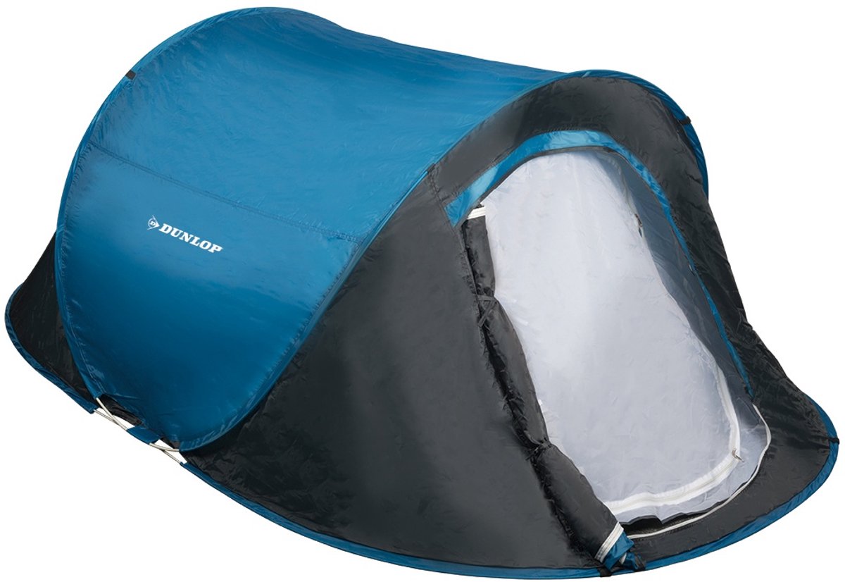 Dunlop pop-up tent voor 2 personen - 255x155x95 cm - snel opzetbaar weerbestendig