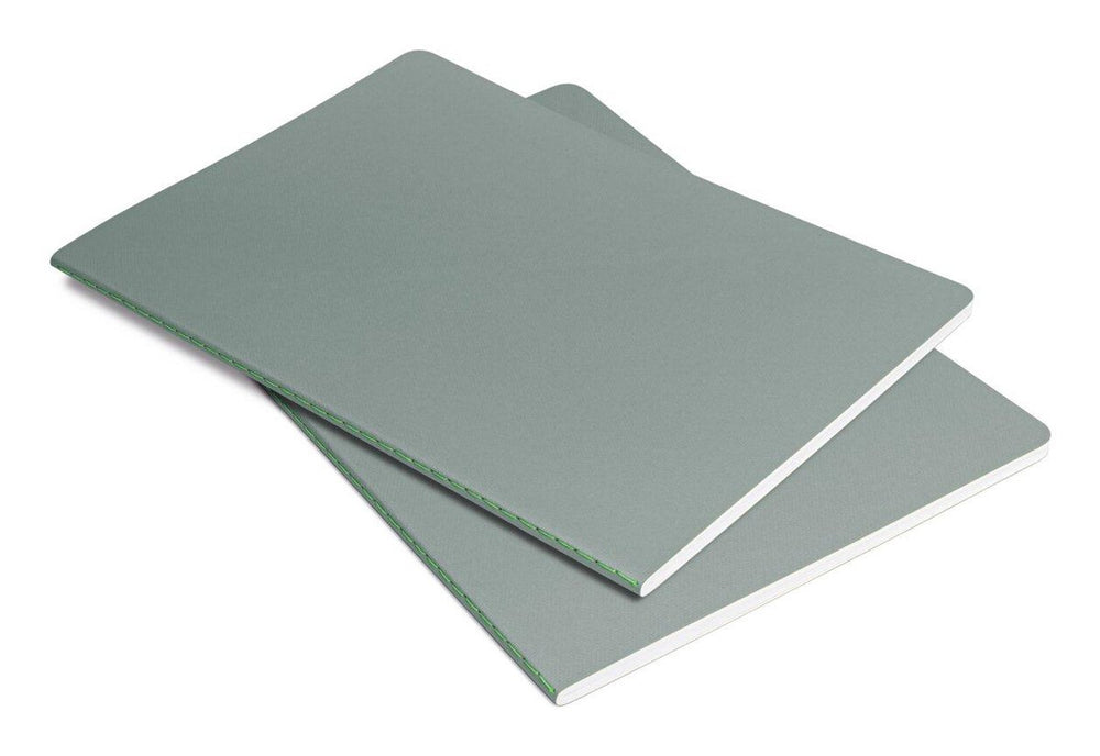 Sigel notitieschrift linescape - formaat a5 - lichtgrijs lime - met lijn - 2 stuks - si-ls301