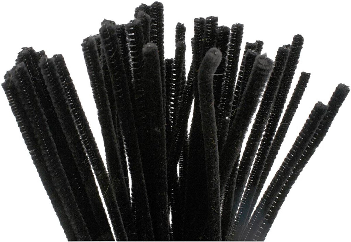 Creativ Company chenille black 30cm, 50 pcs.
