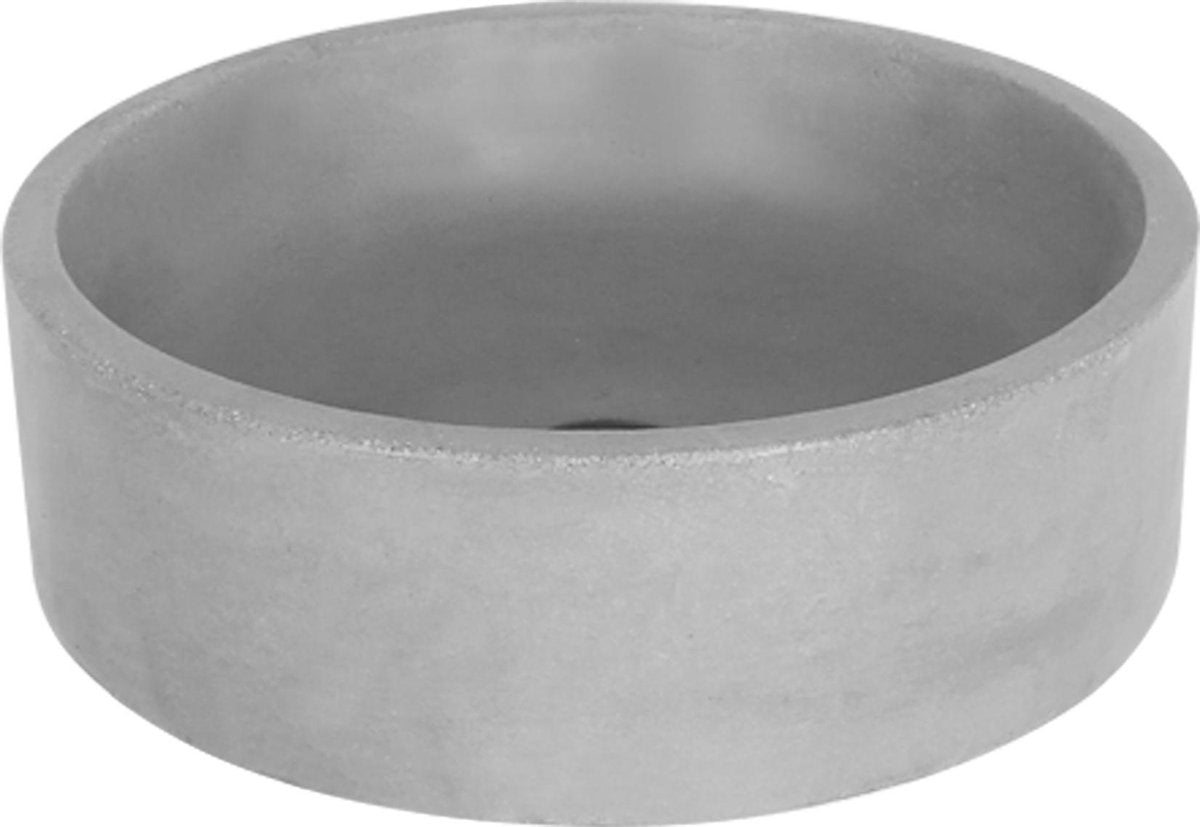 Differnz marba wastafel rond 42x13 beton licht grijs