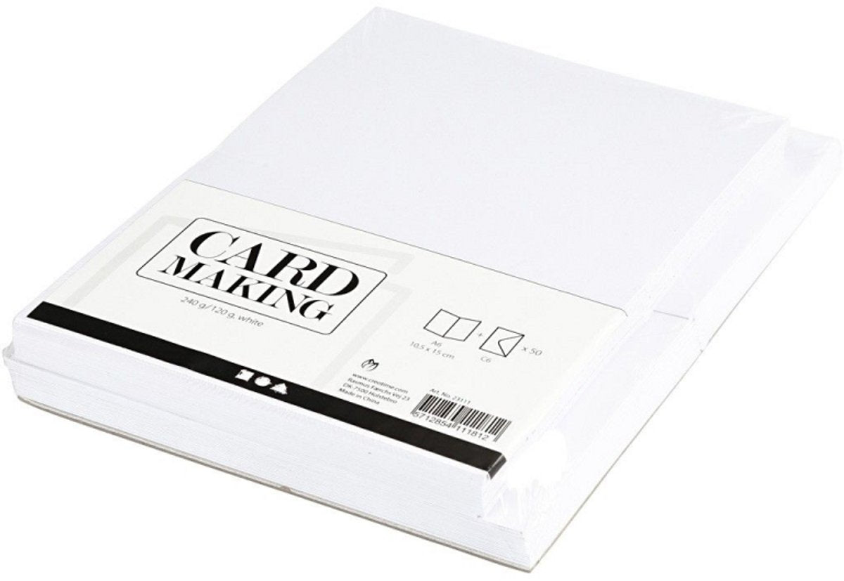 Creativ company https: www.cchobby.nl kaarten-en-enveloppen-afmeting-kaart-10-5x15-cm-afmeting-envelop-11-5x16-5-cm-120-240-wit-50-set-1-doos