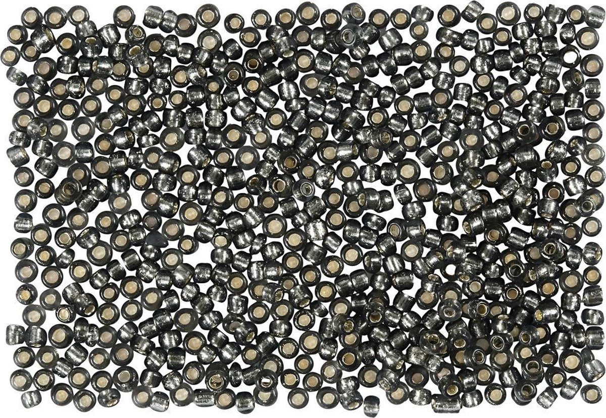 Creativ company rocailles, afm 15 0 mm, d: 1,7 mm, 500 gr, grey green