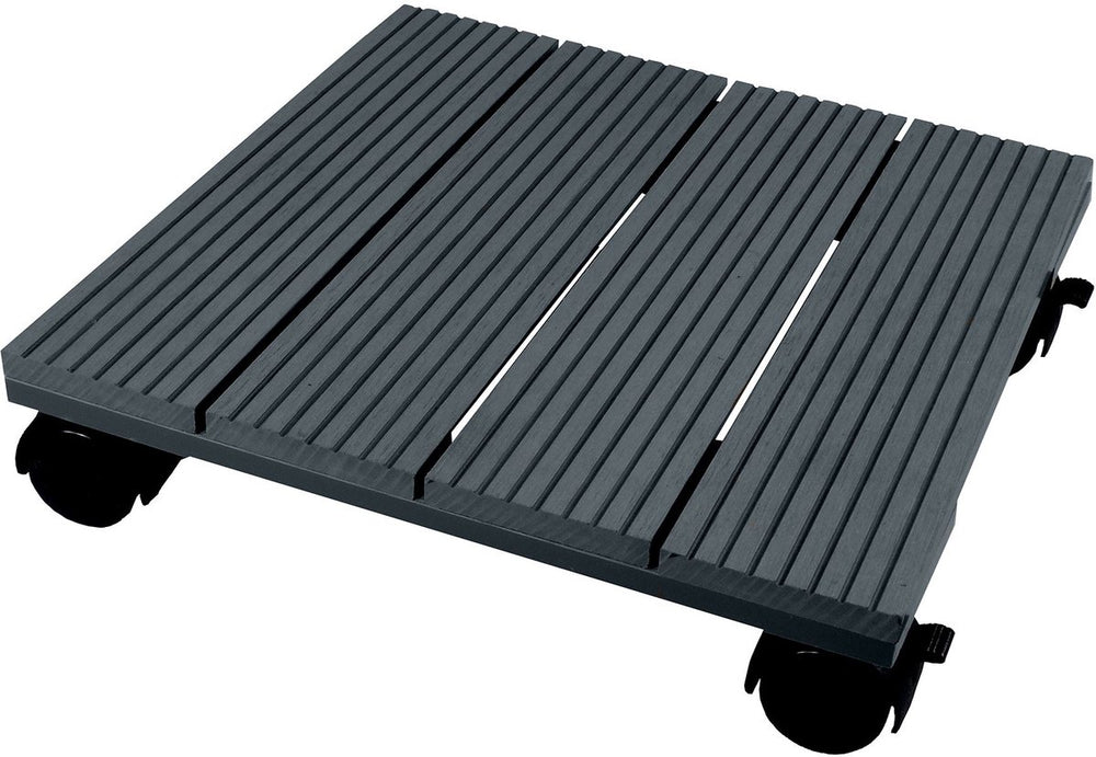 Nature plantenwagen vierkant 30x30 cm antracietkleurig hkc