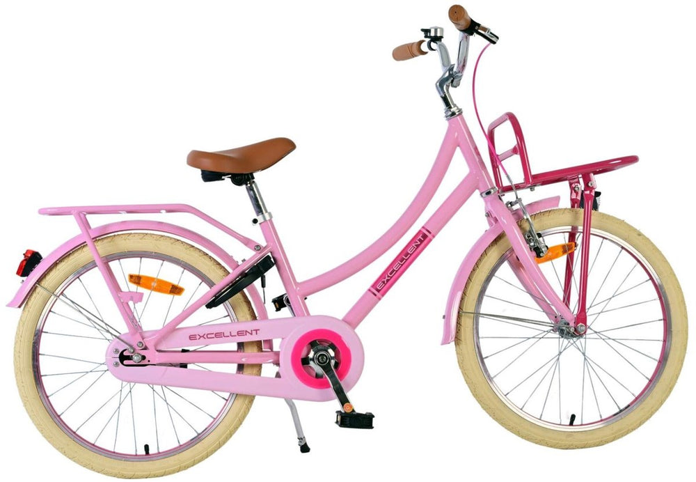 Volare uitstekende kinderfiets - meisjes - 20 inch - roze - 3 versnellingen