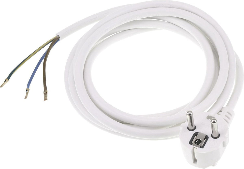 Q-link aansluitsnoer - randaarde - 2500w - 3 x 1.0 mmâ² - 2.5 m - wit