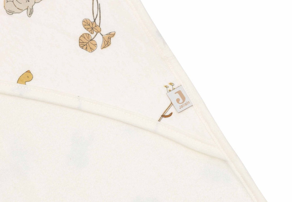 Jollein - badcape 75x75cm - baby handdoek met badcape, omslagdoek, badponcho - riverside
