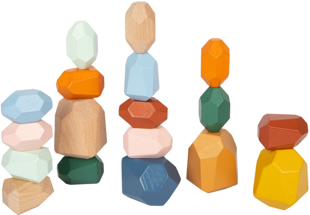 Small foot - wooden safari balancing blocks, 18 pcs.
