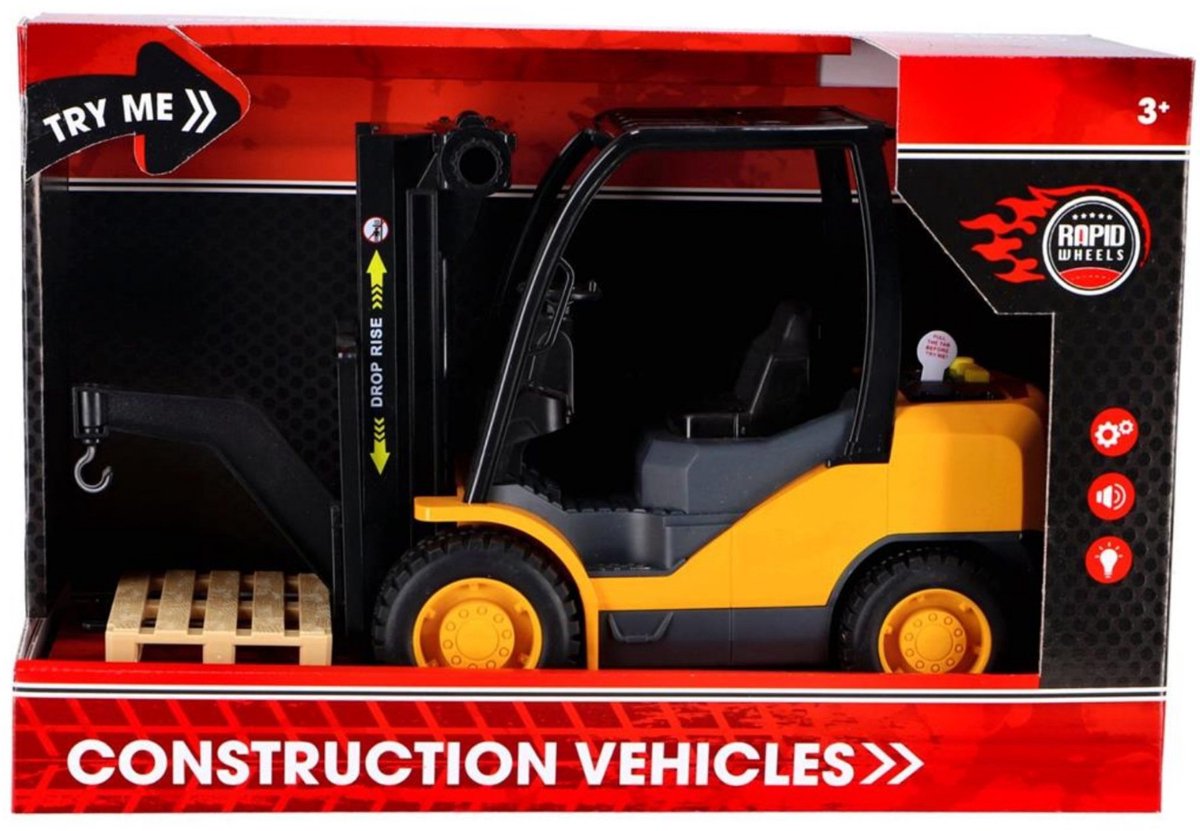 Rapid wheels heftruck met licht en geluid en wrijving